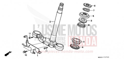 TIGE DE DIRECTION CBR1000FV de 1997